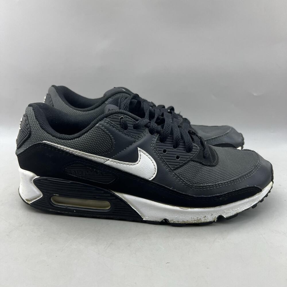 Nike Air Max 90 Running Shoes Men Size 10.5 Black White Mesh Comfort Low Sneaker